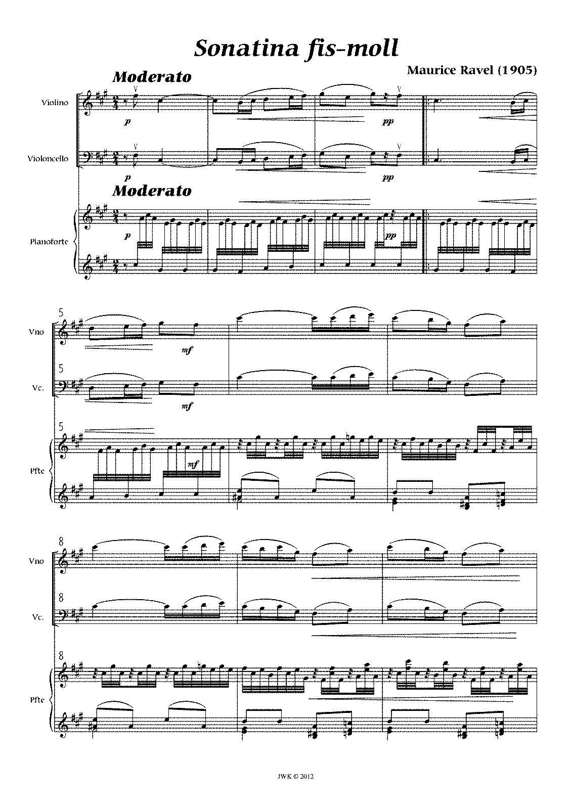 Sonatine (Ravel, Maurice) - IMSLP: Free Sheet Music PDF Download