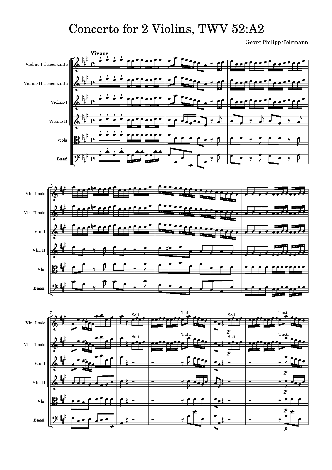 Concerto for 2 Violins in A major