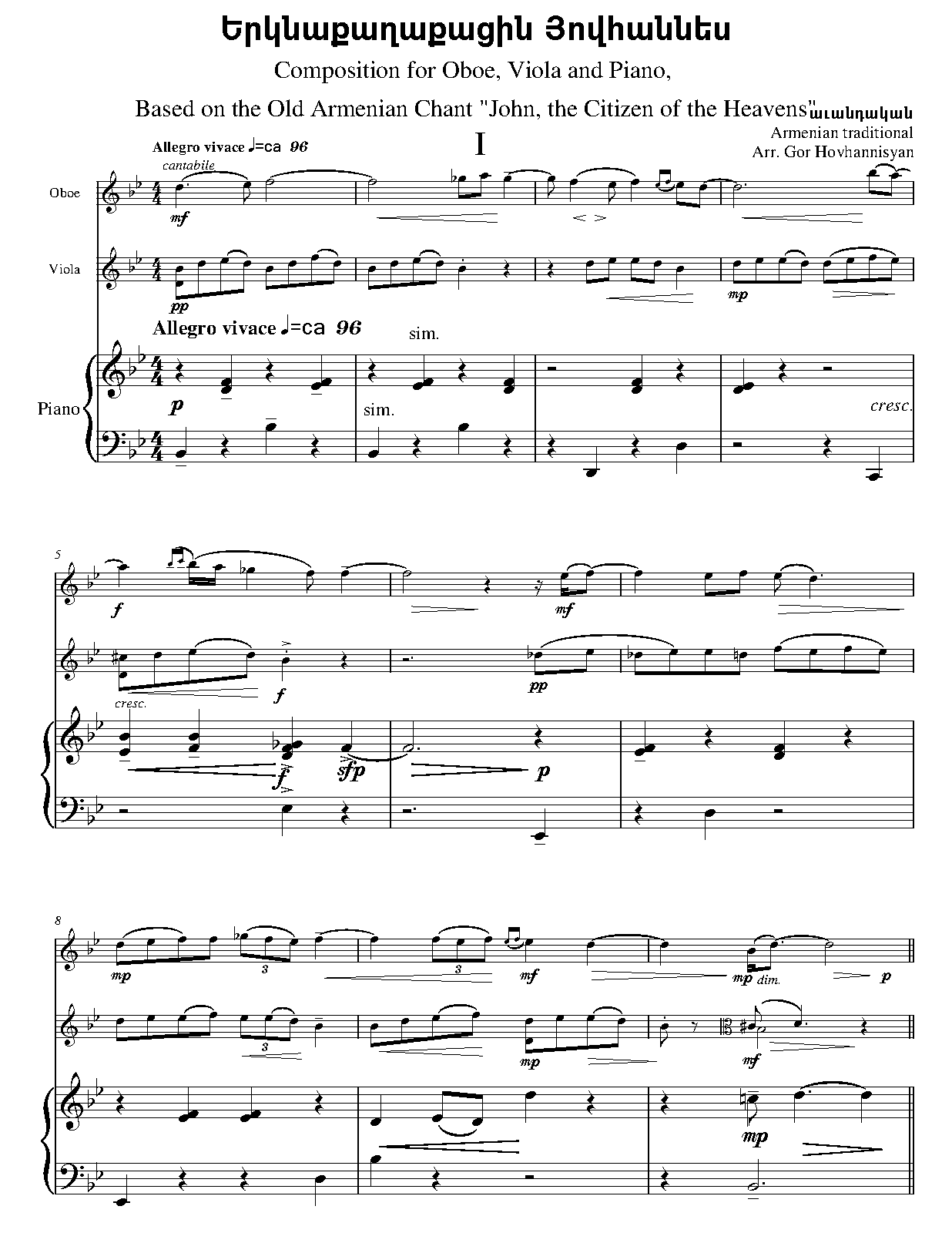 Trio for Oboe, Viola, and Piano (Hovhannisyan, Gor) IMSLP