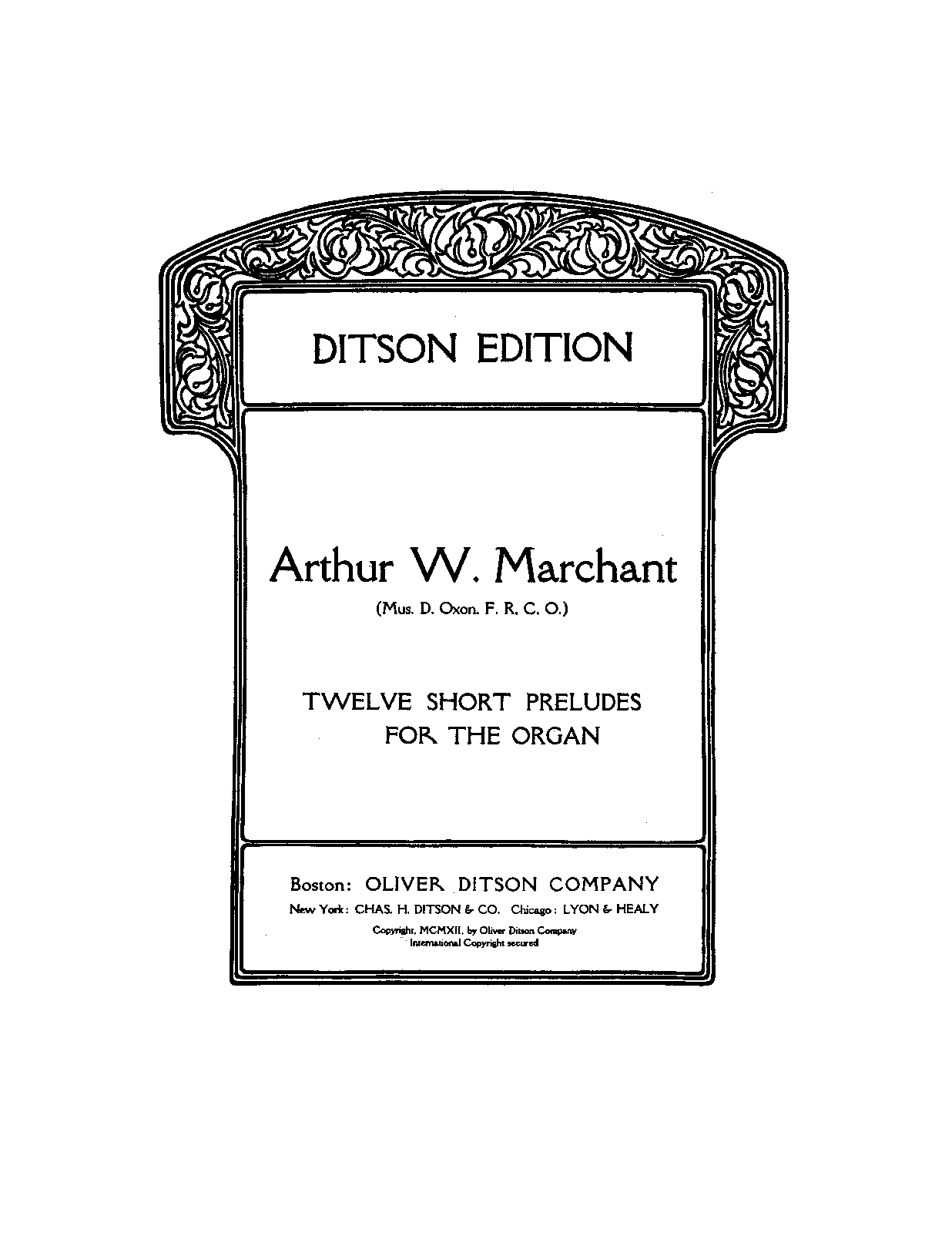 12 Short Preludes for the Organ