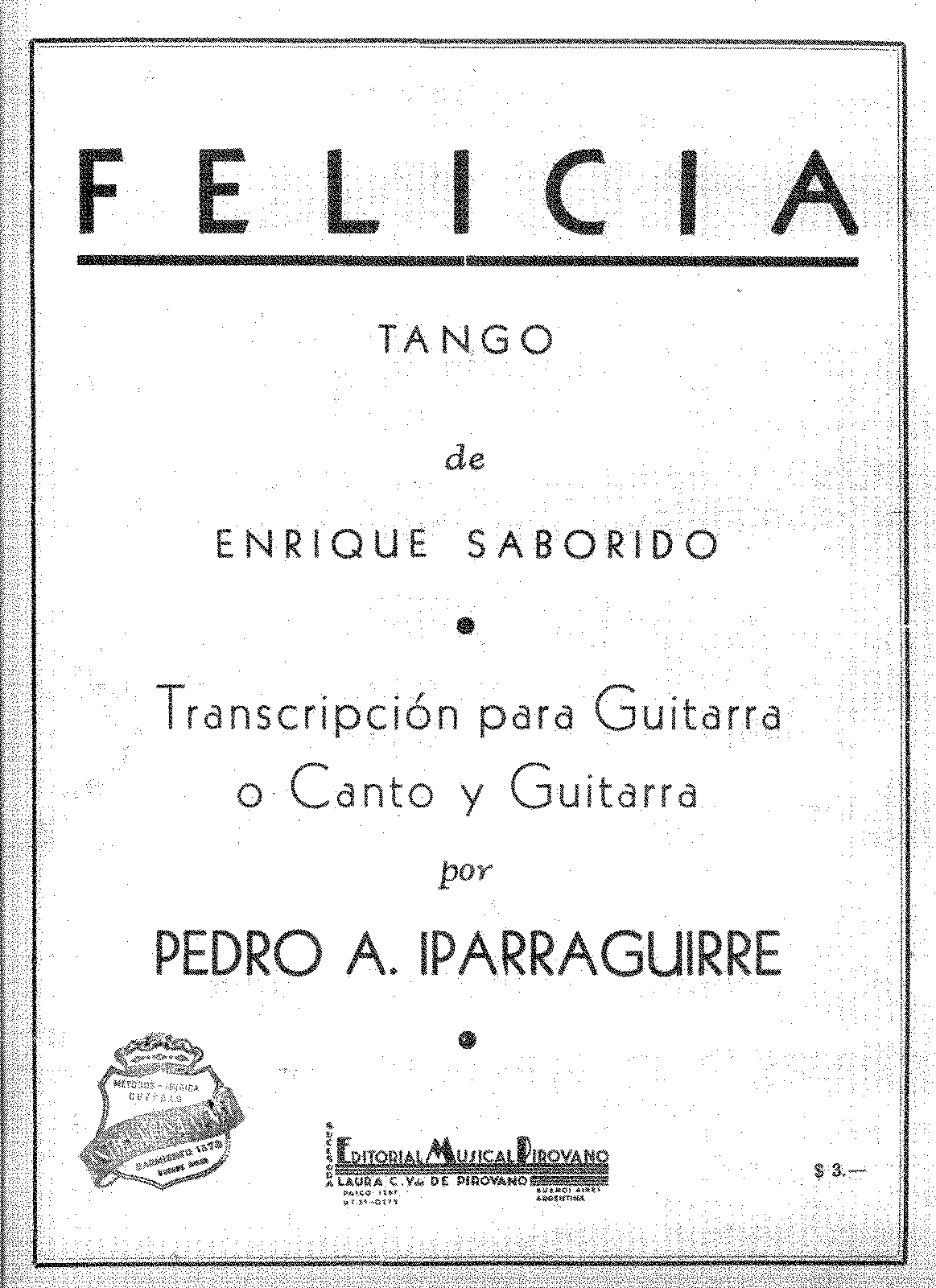 Felicia (Saborido, Enrique) - IMSLP