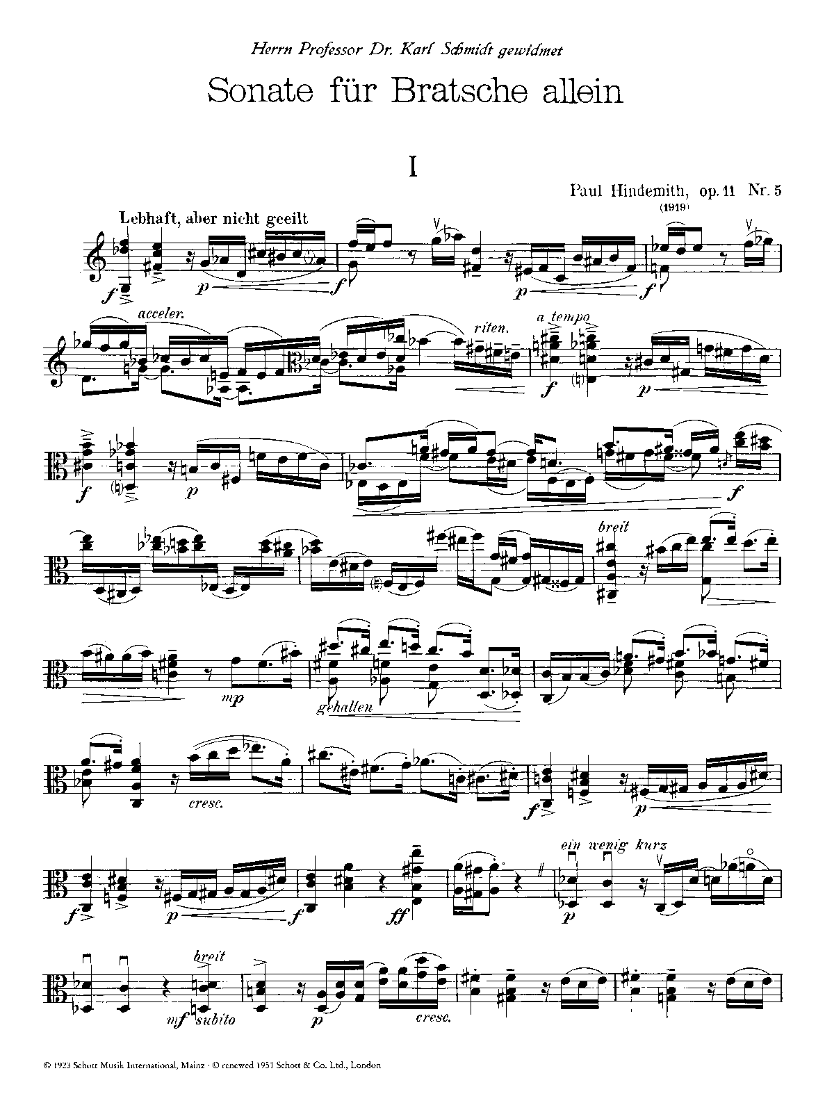 Viola Sonata, Op.11 No.5 (Hindemith, Paul) IMSLP