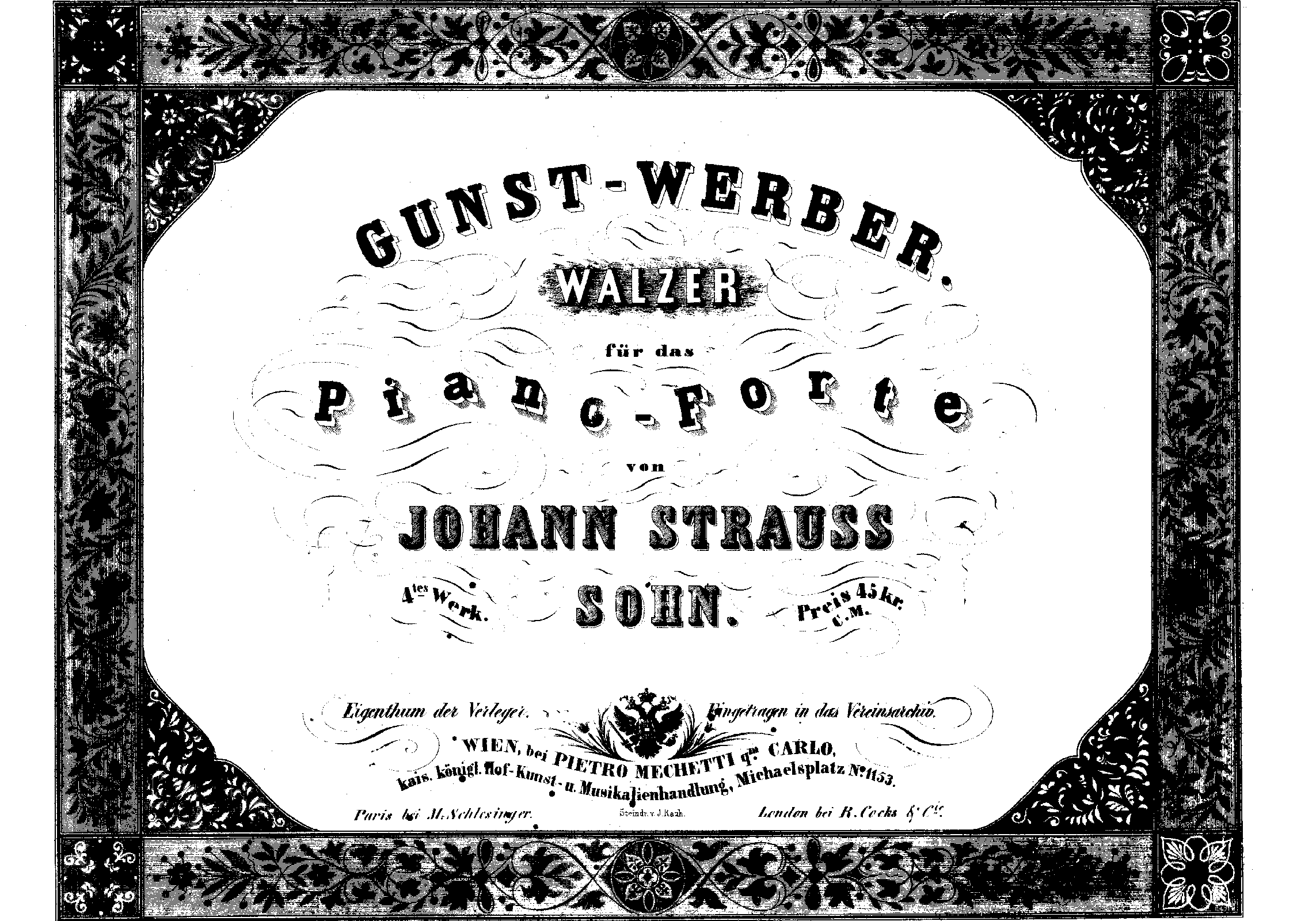 Gunst-Werber, Walzer, Op.4