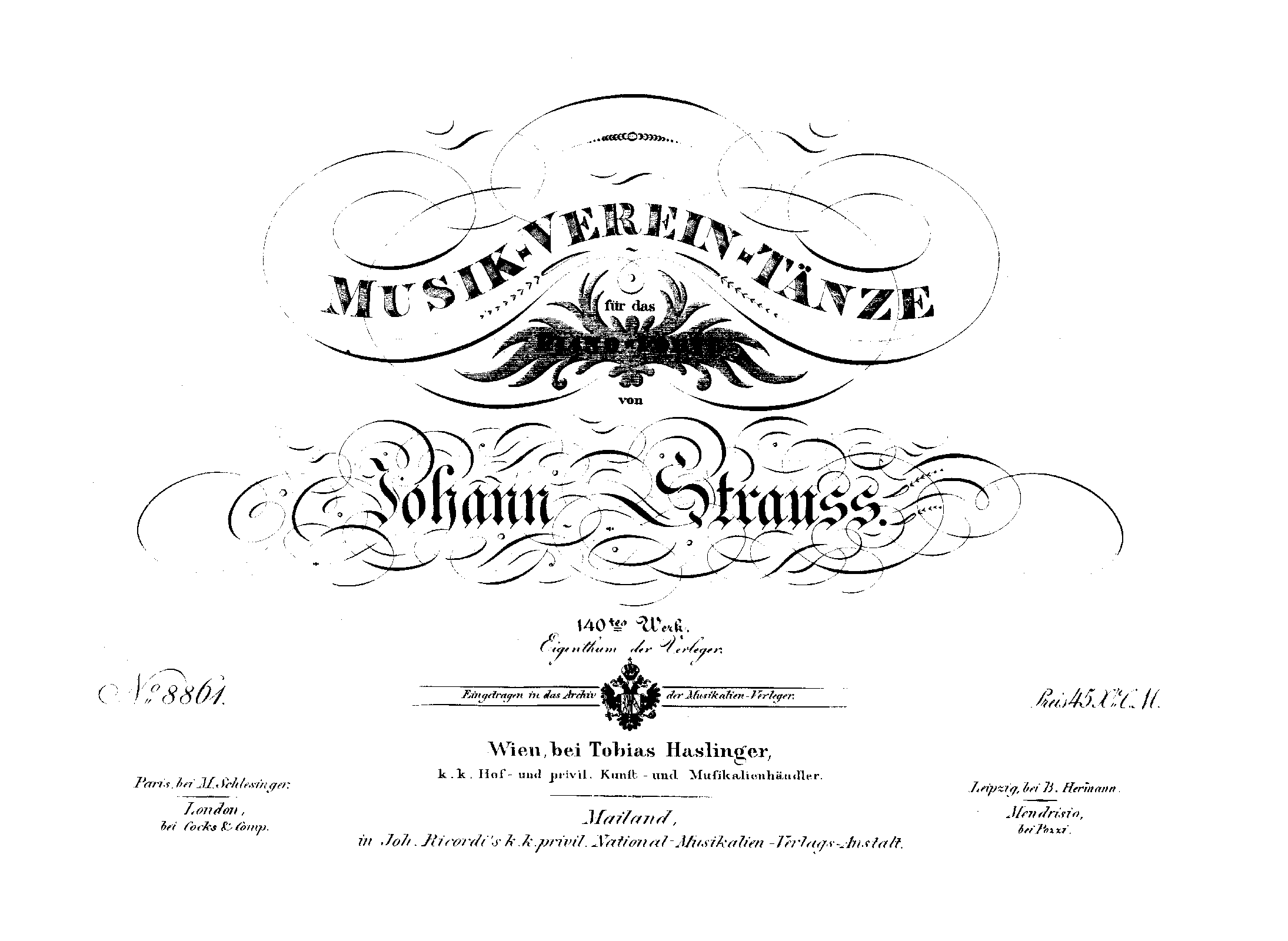 Musik-Verein-Tänze, Op.140