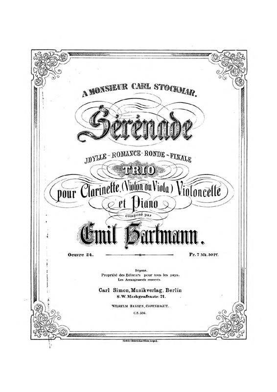 File:Hartmann - Serenade, op. 24 (Clarinette ou Violon ou Viola, Violoncelle & Piano).pdf