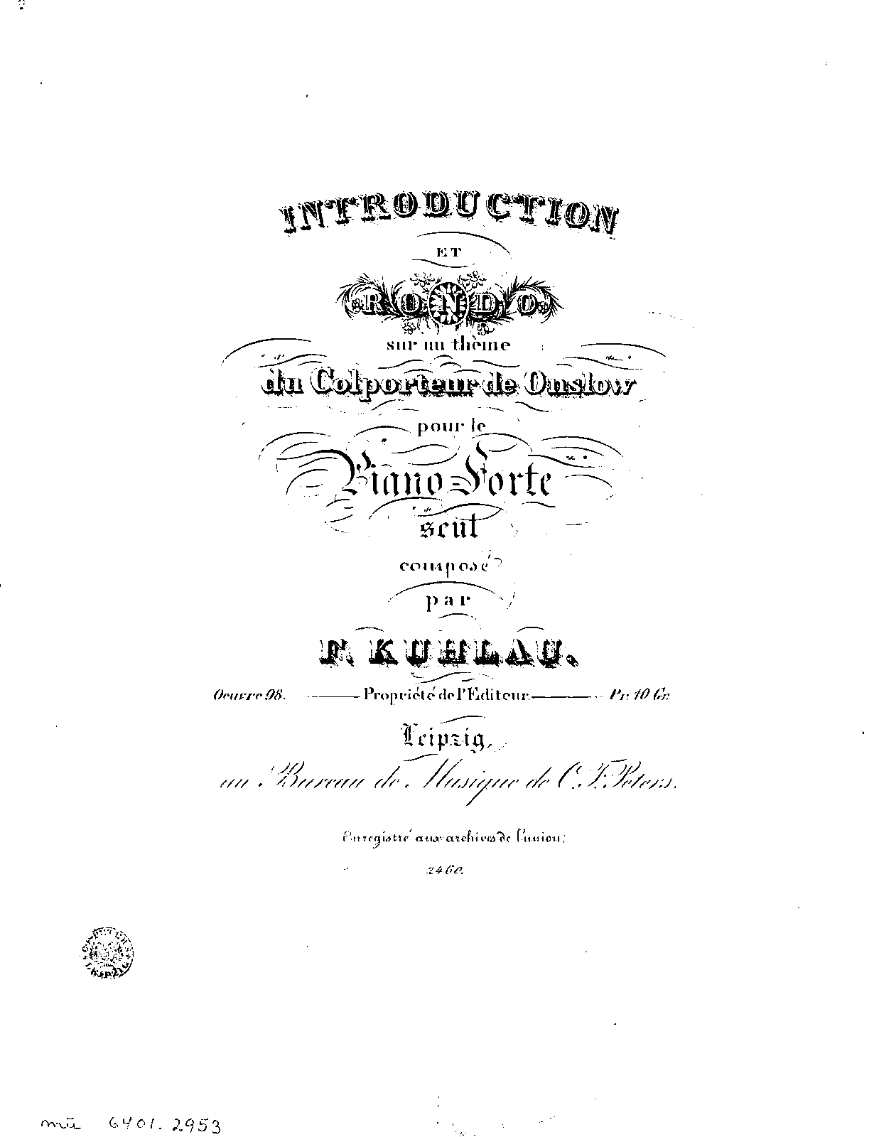 Introduction and rondo op 98b kuhlau friedrich imslp