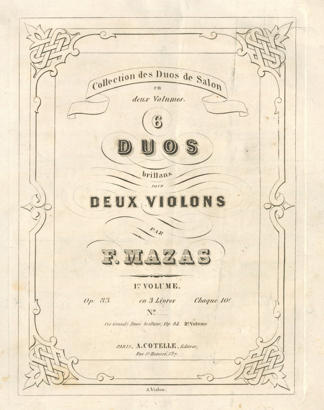 6 Duos brillants, Op.83 (Mazas, Jacques Féréol) IMSLP