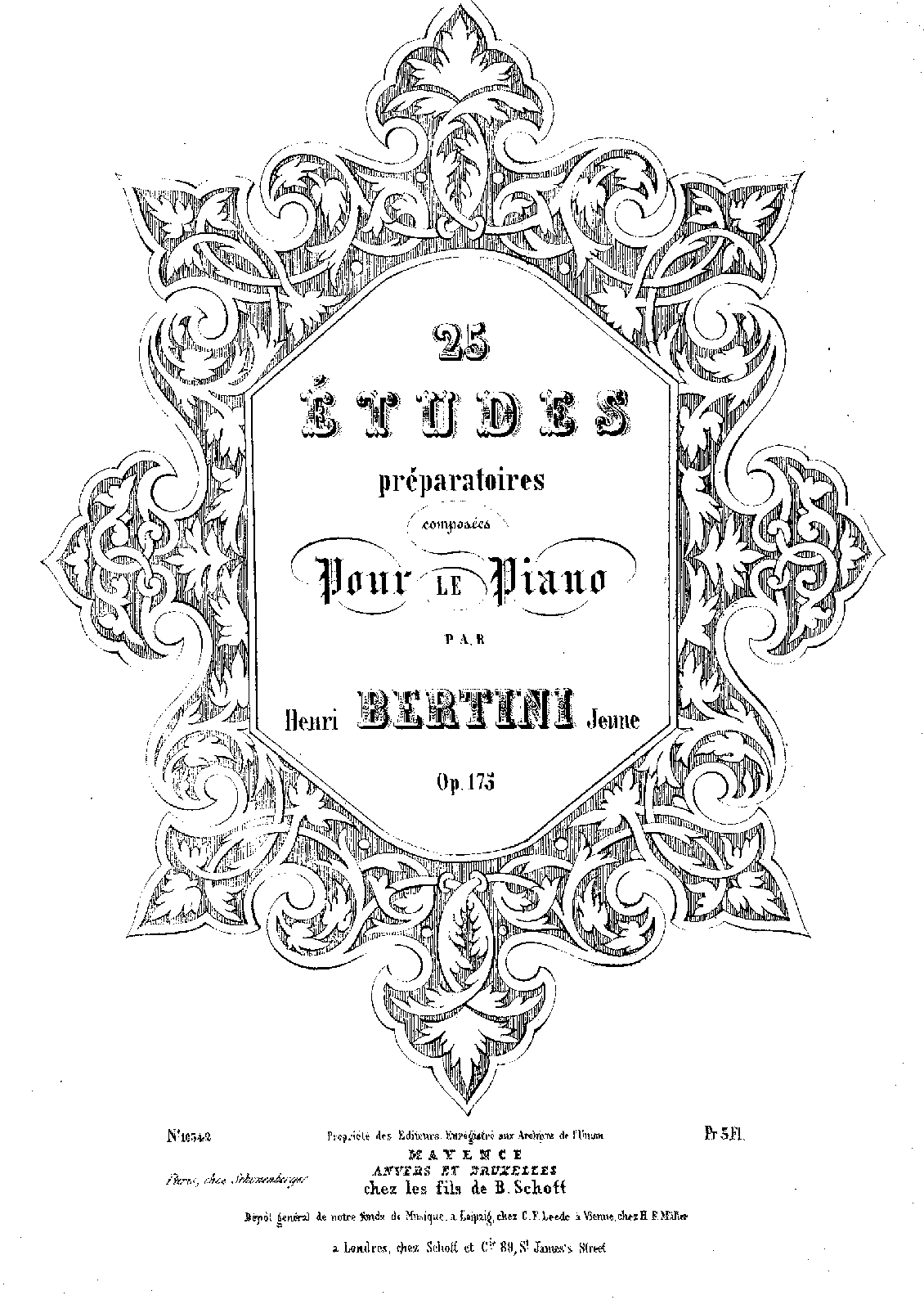 25 Etudes preparatoires