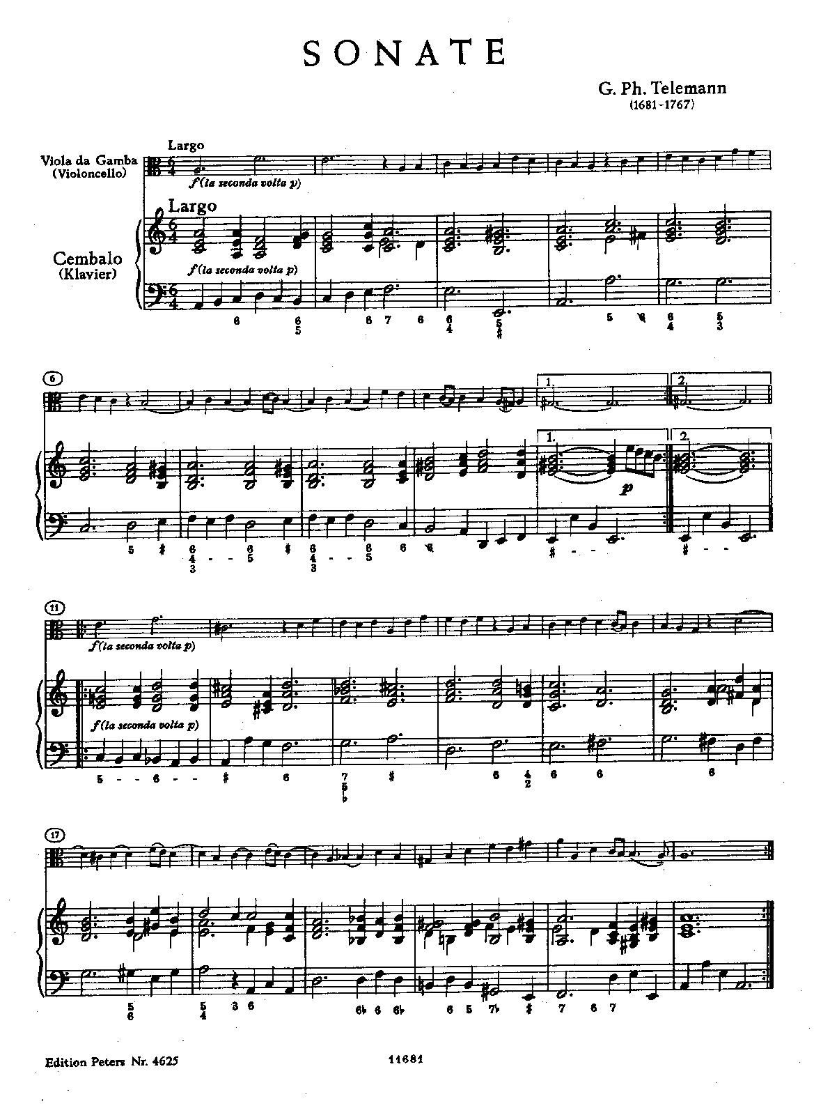 Viola da Gamba Sonata
