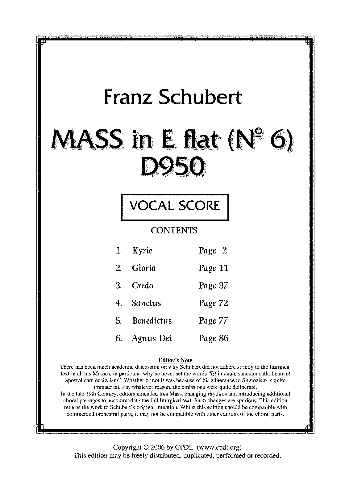 schubert mass no. 3 in b flat major tenor
