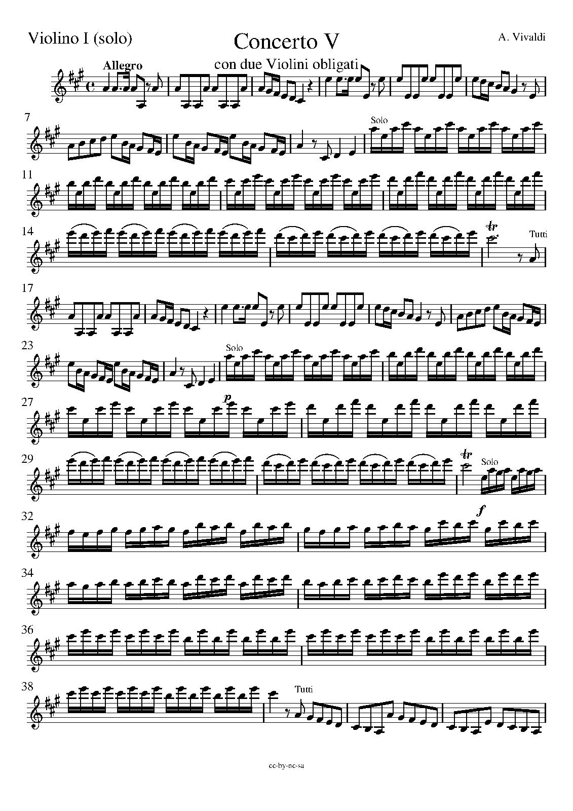 Concerto for 2 Violins in A major, RV 519 (Vivaldi, Antonio) IMSLP