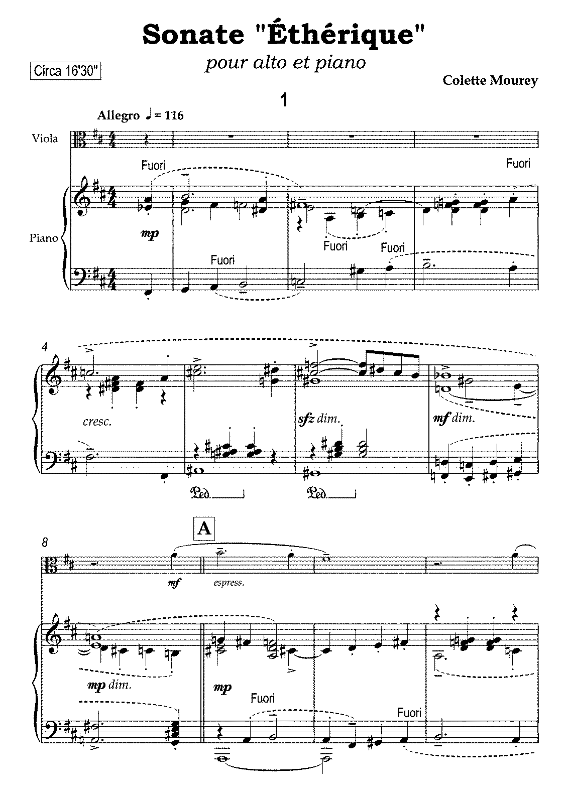 Sonate Éthérique pour violon et piano (Mourey, Colette) - IMSLP