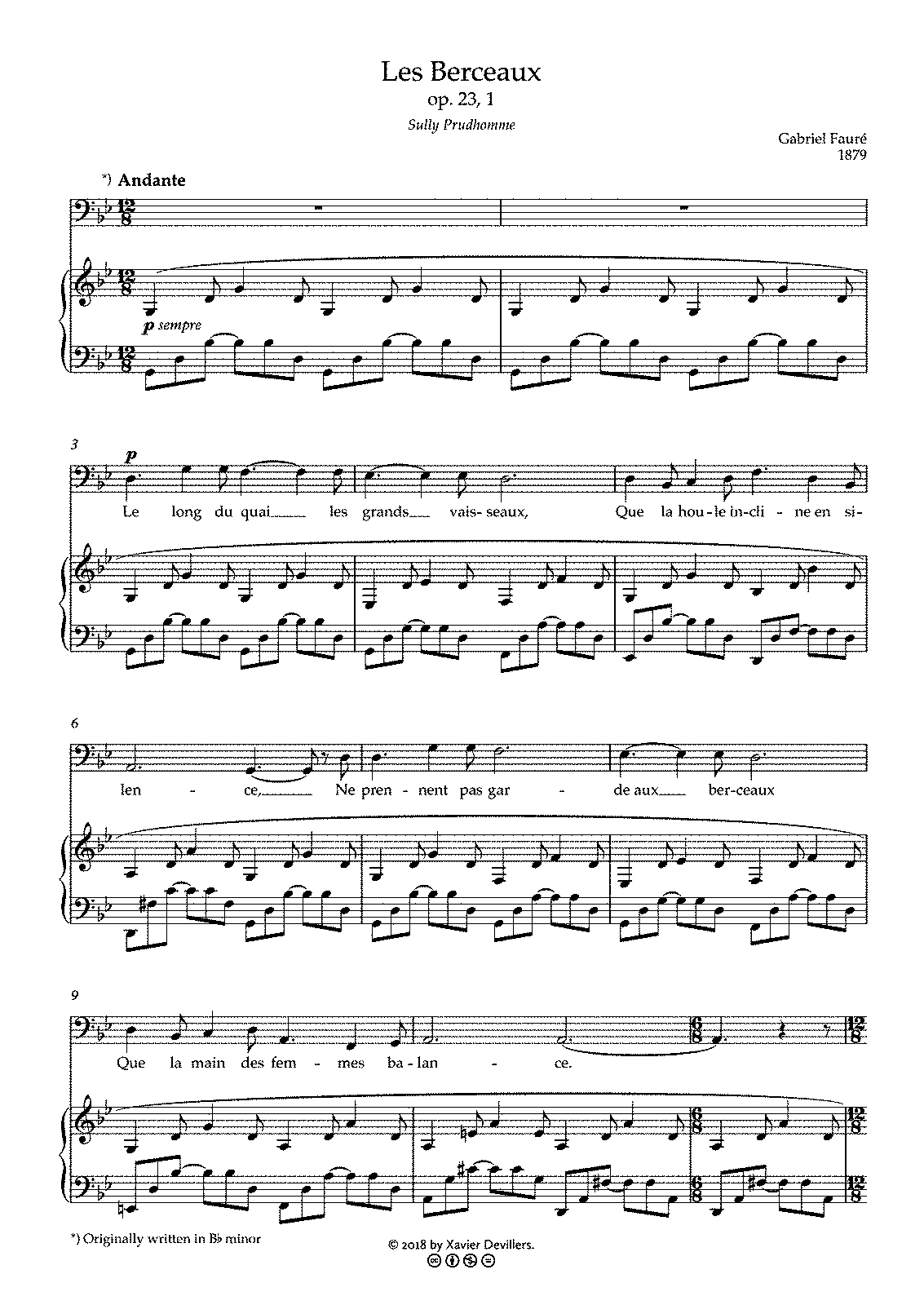 3 Songs, Op.23 (Fauré, Gabriel) - IMSLP: Free Sheet Music PDF Download