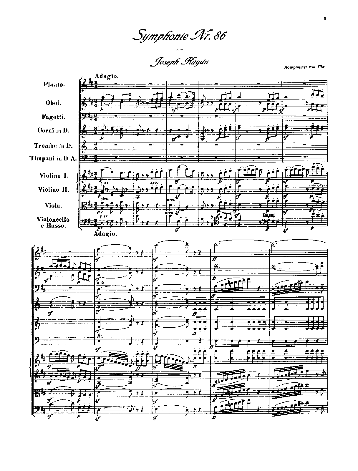 Symphony No.86 in D major, Hob.I86 (Haydn, Joseph) IMSLP