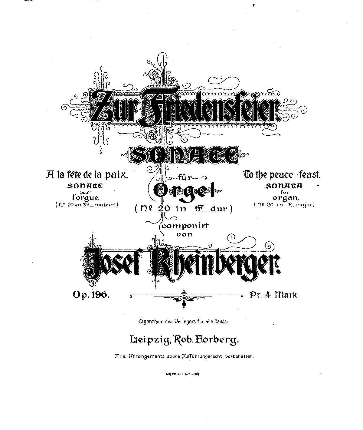 Organ Sonata No.20, Op.196 (Rheinberger, Josef Gabriel) - IMSLP