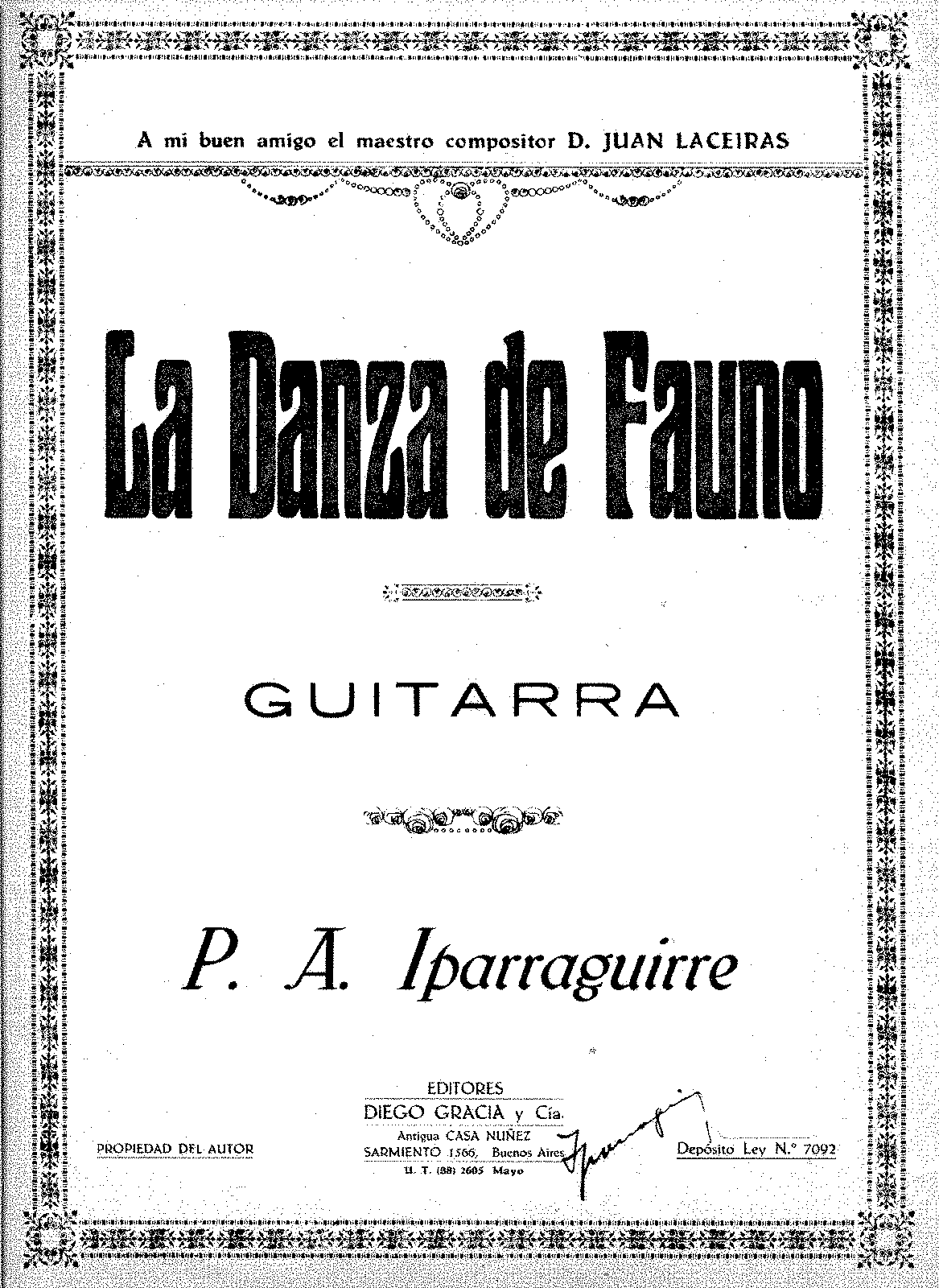 La Danza de Fauno (Iparraguirre, Pedro Antonio) - IMSLP