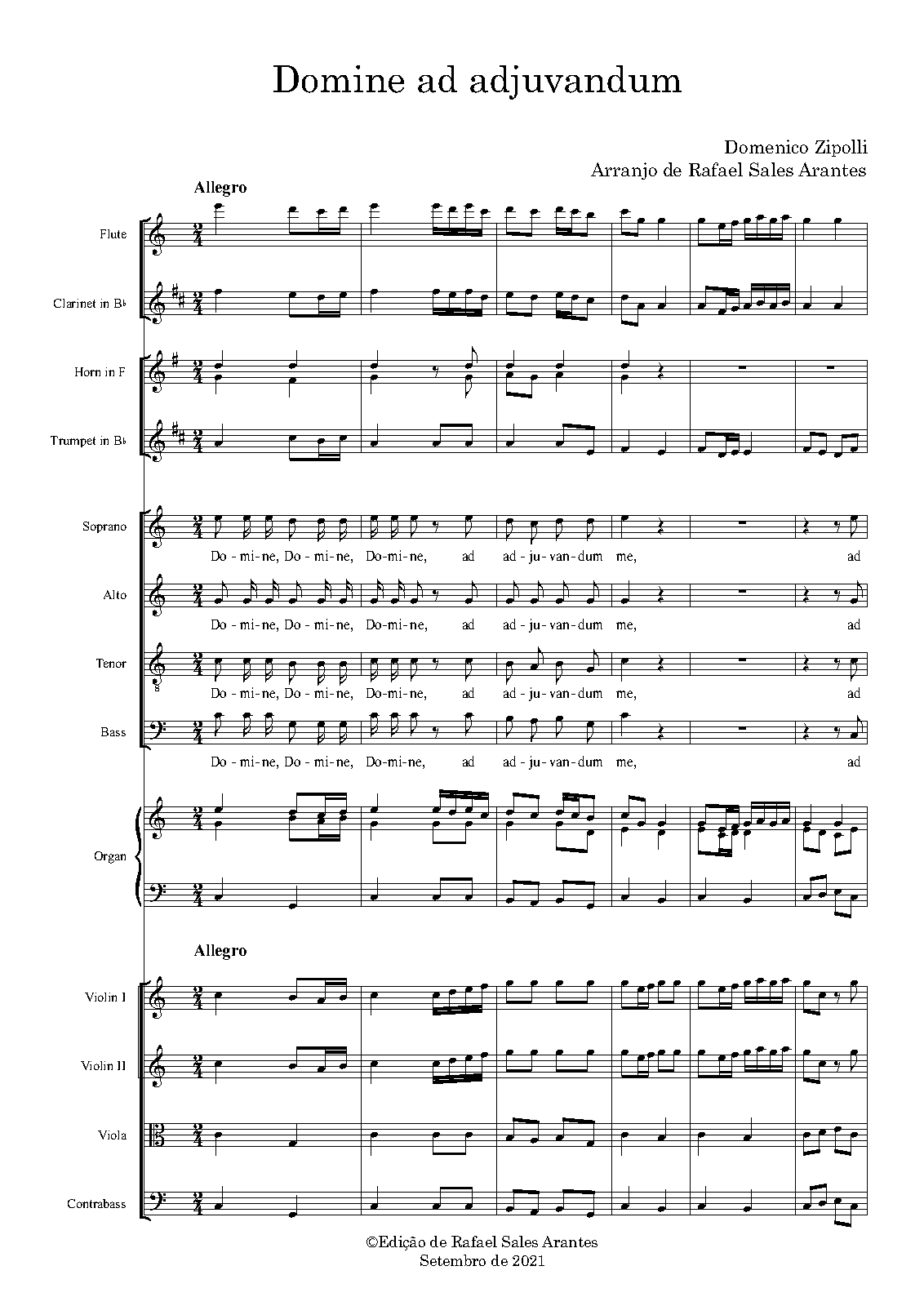 Domine ad adjuvandum in C (Zipoli, Domenico) - IMSLP