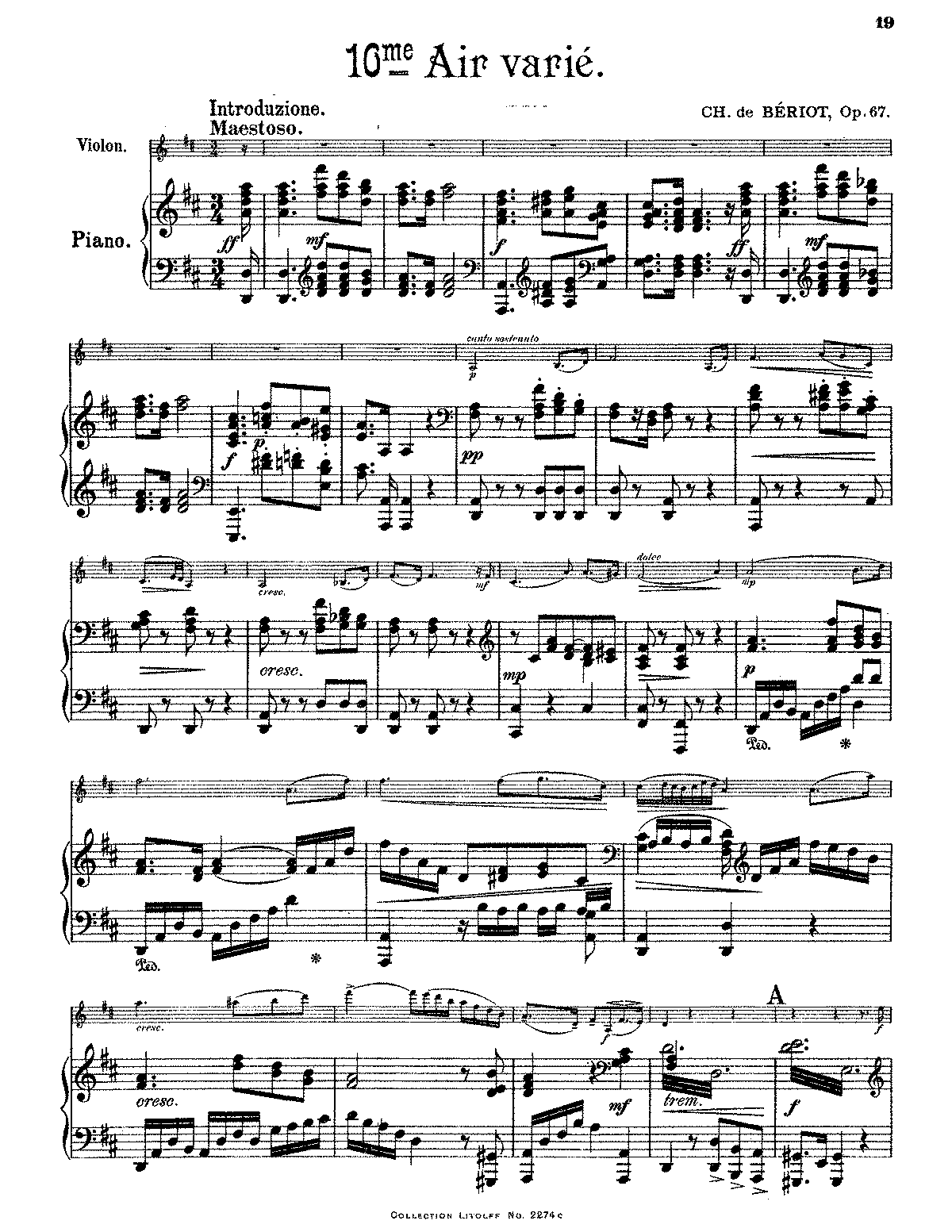 Air with Variations No.10, Op.67 (Bériot, Charles-Auguste de) - IMSLP