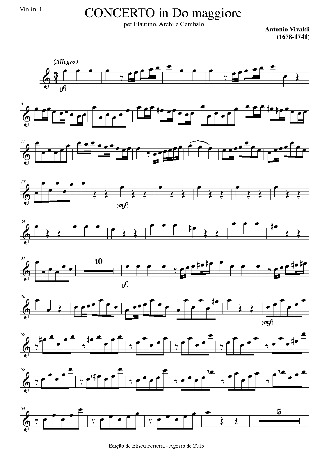 Recorder Concerto in C major, RV 443 (Vivaldi, Antonio) IMSLP