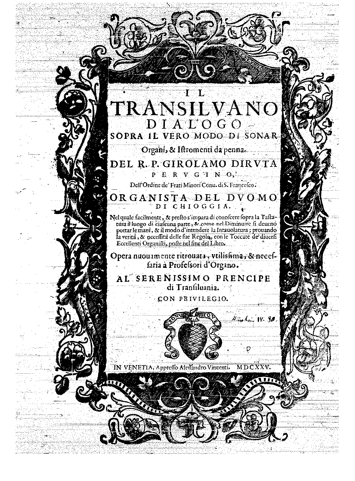 Il Transilvano (Diruta, Girolamo) - IMSLP: Free Sheet Music PDF Download