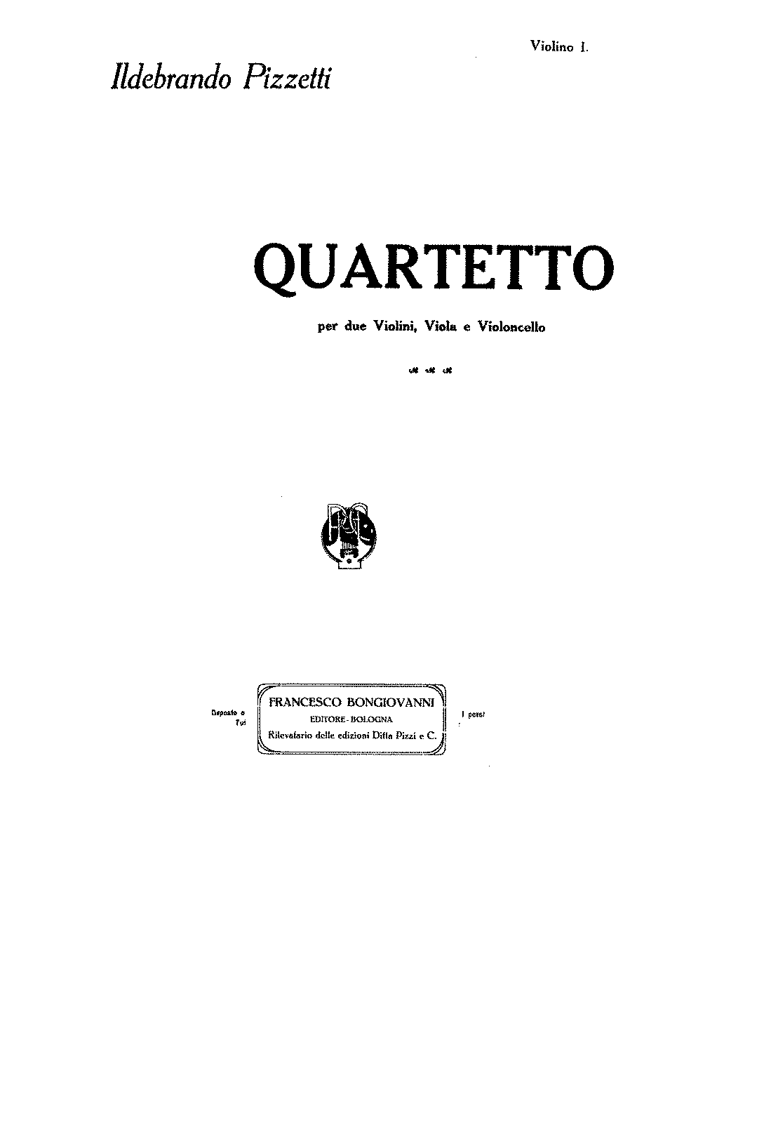String Quartet No.1 in A major (Pizzetti, Ildebrando) - IMSLP