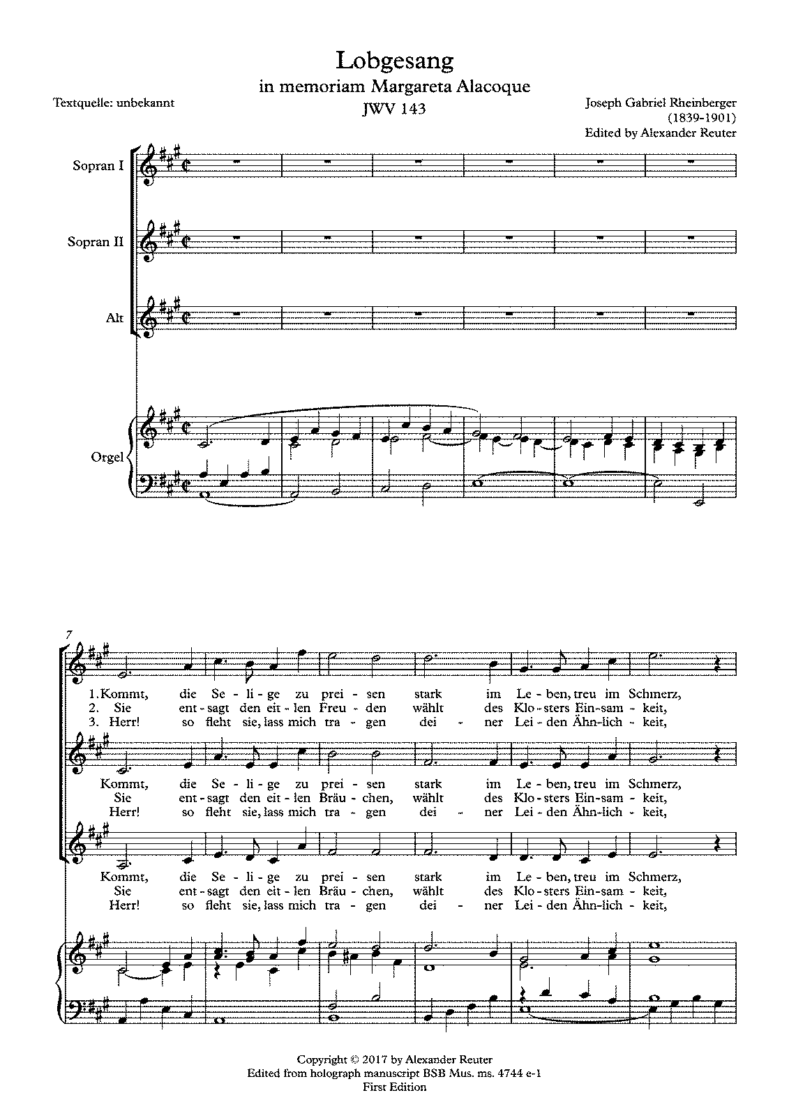 Lobgesang, JWV 143 (Rheinberger, Josef Gabriel) - IMSLP