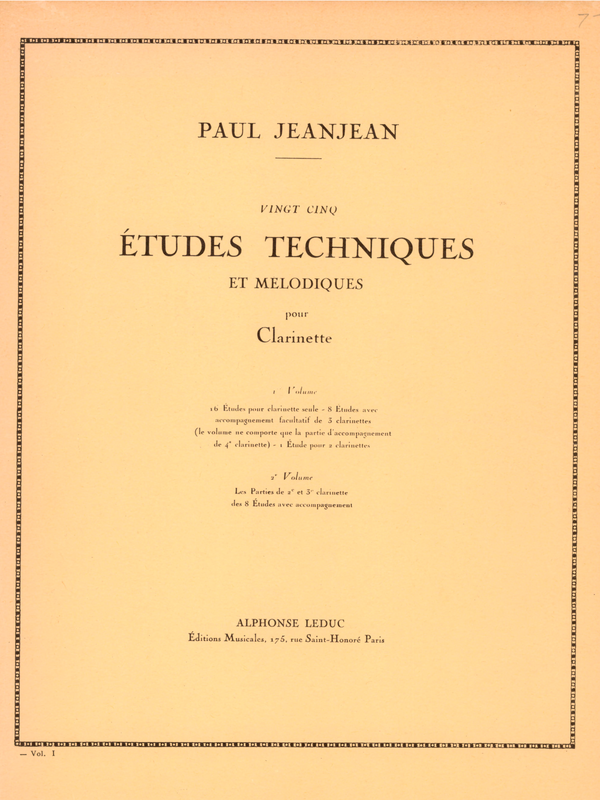 25 Études techniques et mélodiques (Jeanjean, Paul) IMSLP