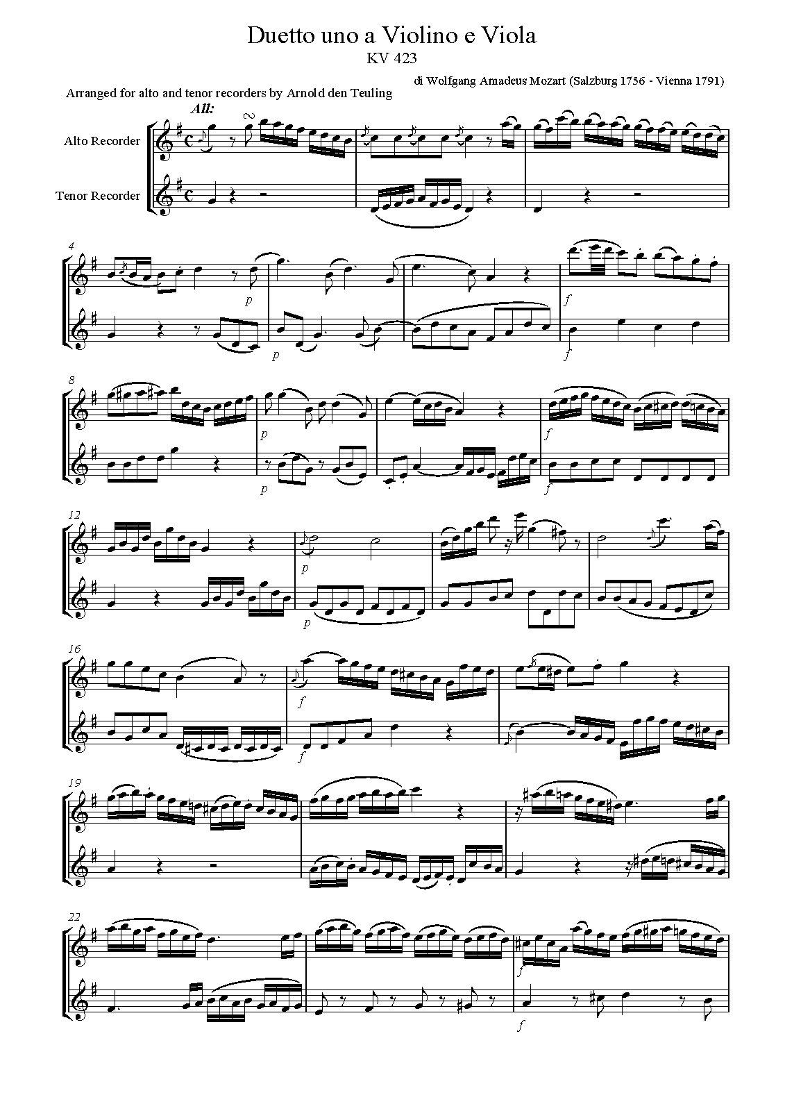 Duo for Violin and Viola, K.423 (Mozart, Wolfgang Amadeus) IMSLP
