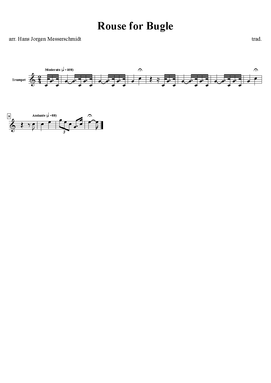 Rouse for Bugle (Folk Songs, Danish) IMSLP
