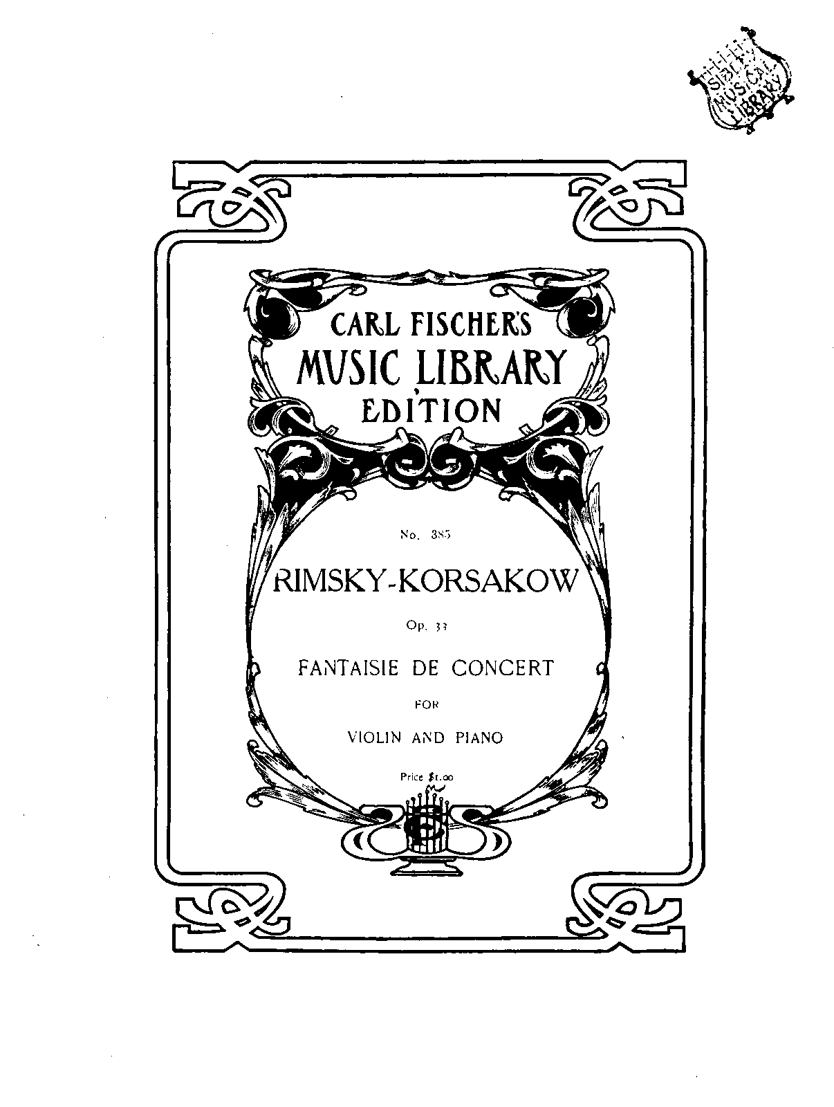 Concert Fantasia on Russian Themes, Op.33 (Rimsky-Korsakov, Nikolay ...
