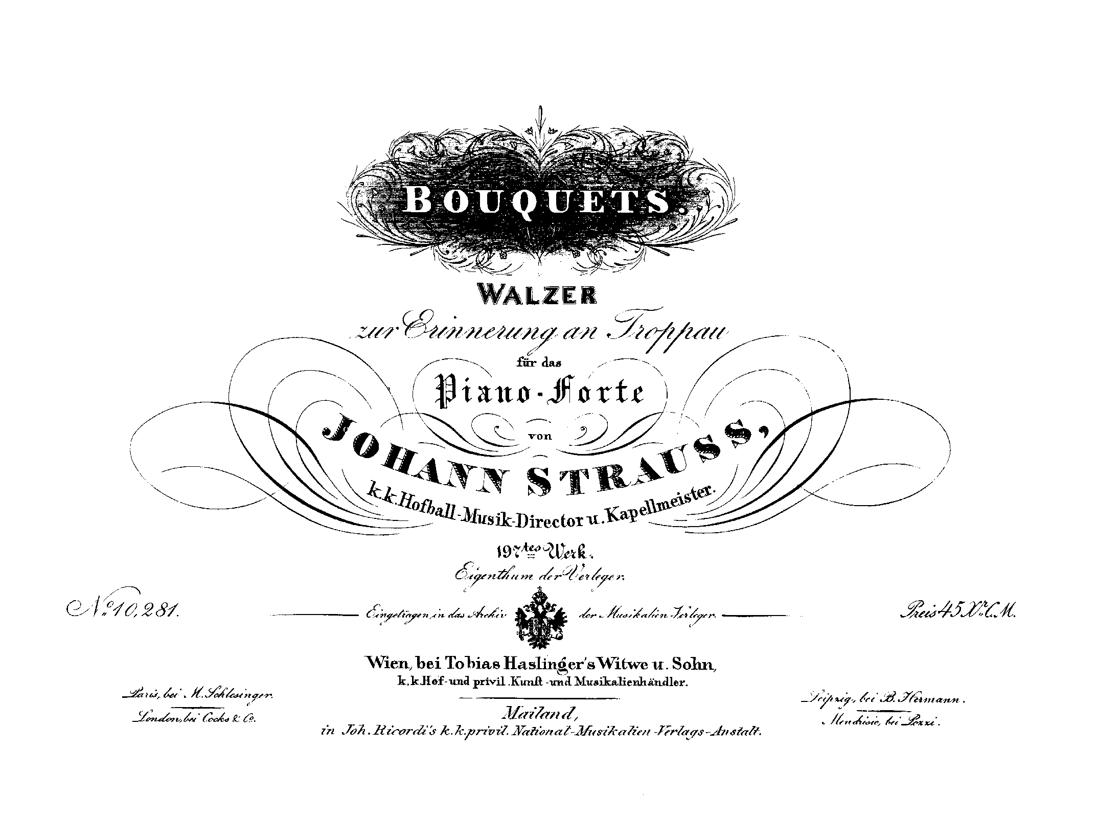 Bouquets, Op.197