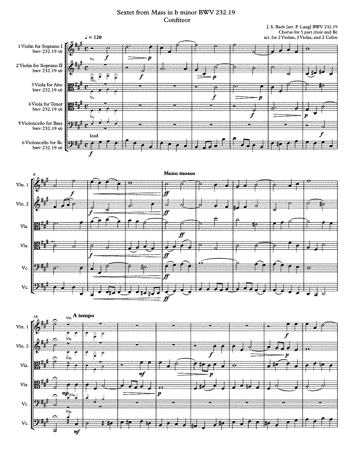 Mass In B Minor, BWV 232 (Bach, Johann Sebastian) - IMSLP: Free Sheet ...