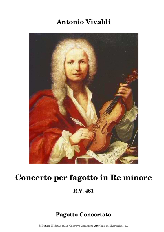 Bassoon Concerto in D minor, RV 481 (Vivaldi, Antonio) IMSLP Free