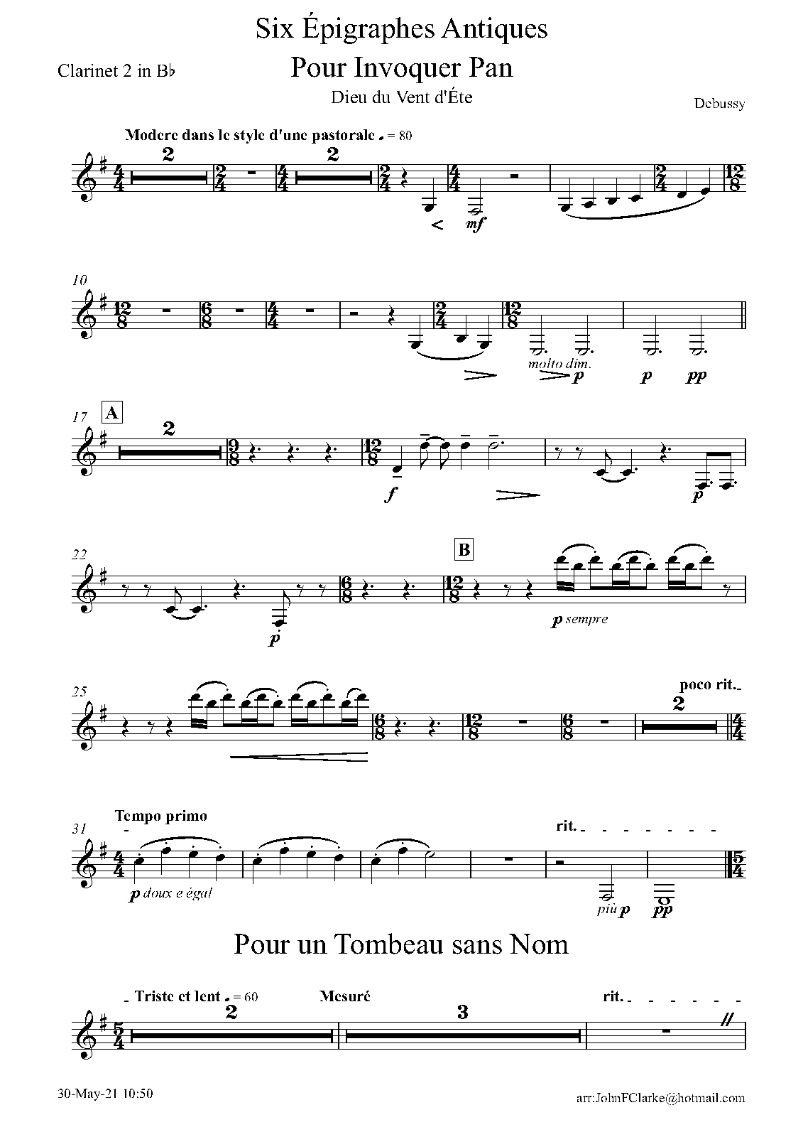 File:PMLP2402-Épigraphes Antiques Octet - Clarinet 2 in Bb.pdf