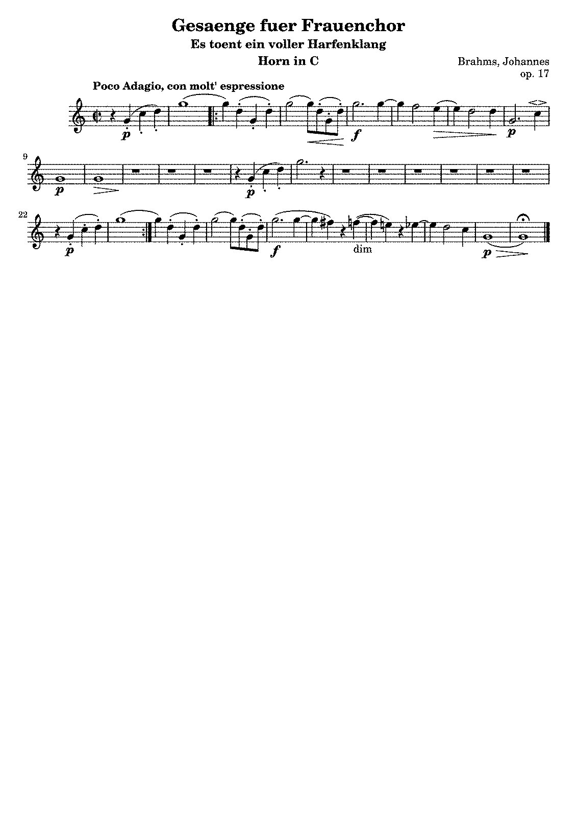 4 Songs, Op.17 (Brahms, Johannes) - IMSLP: Free Sheet Music PDF Download