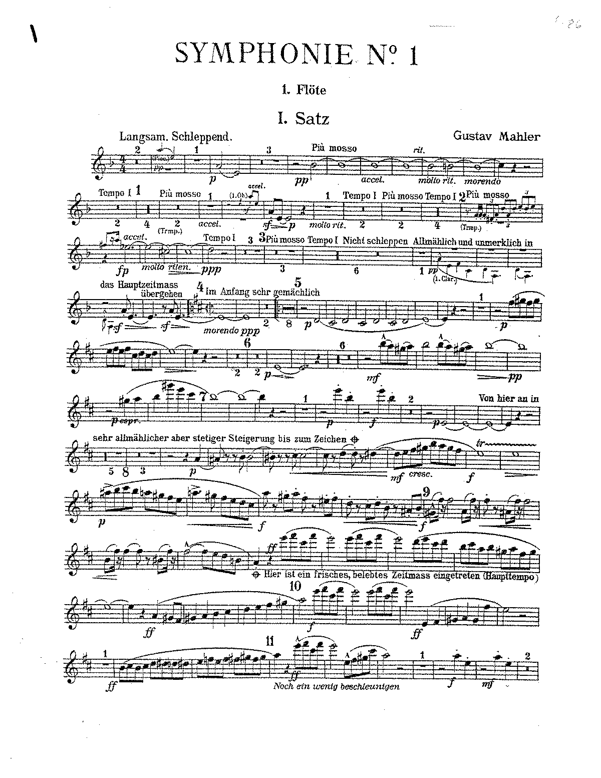 Symphony No.1 (Mahler, Gustav) - IMSLP: Free Sheet Music PDF Download