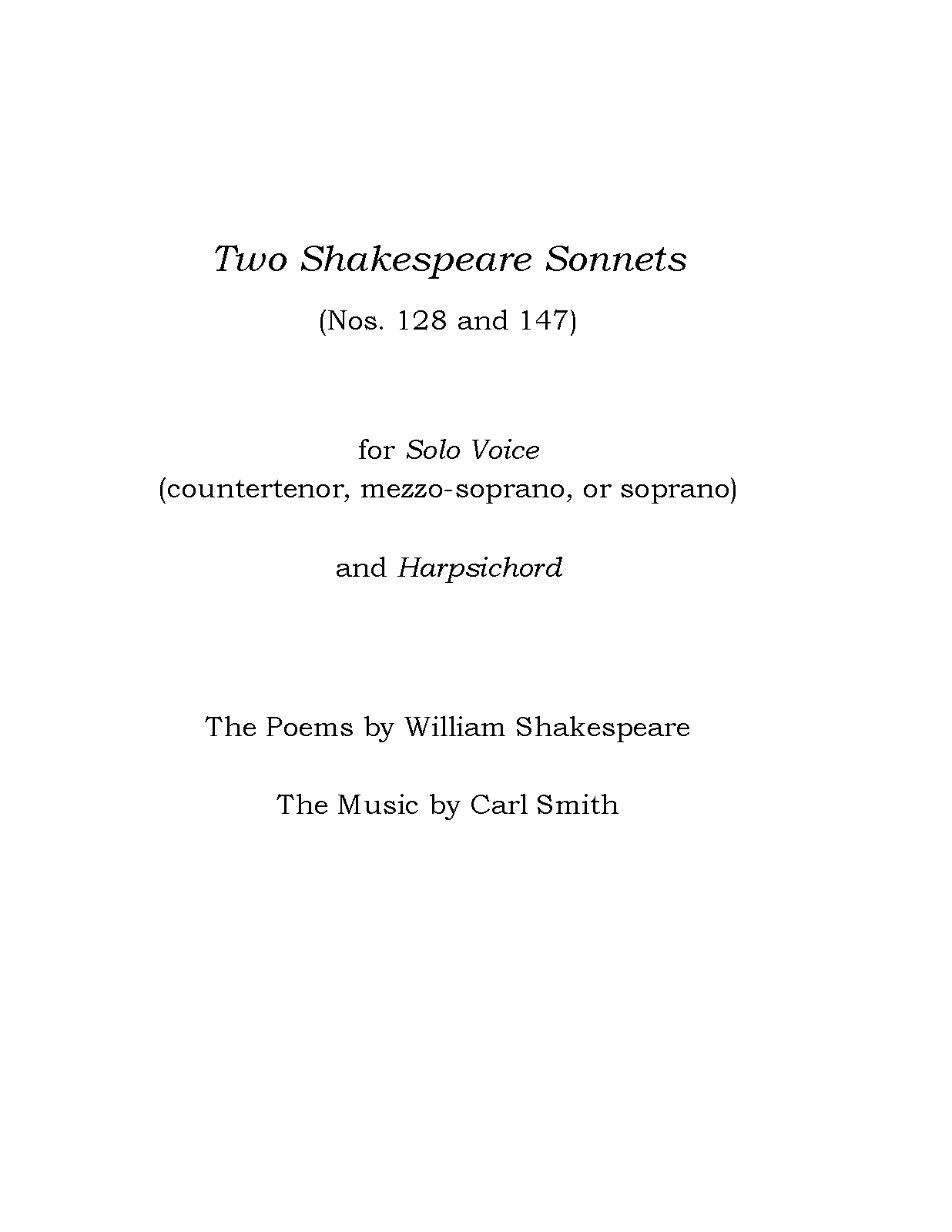 2 Shakespeare Songs