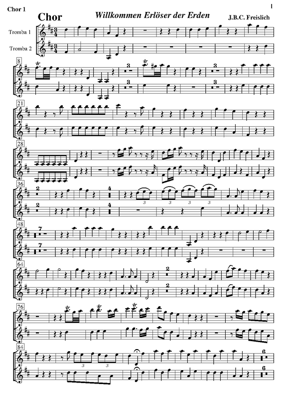 Willkommen, Erlöser der Erden, NesF A74 (Freislich, Johann Balthasar