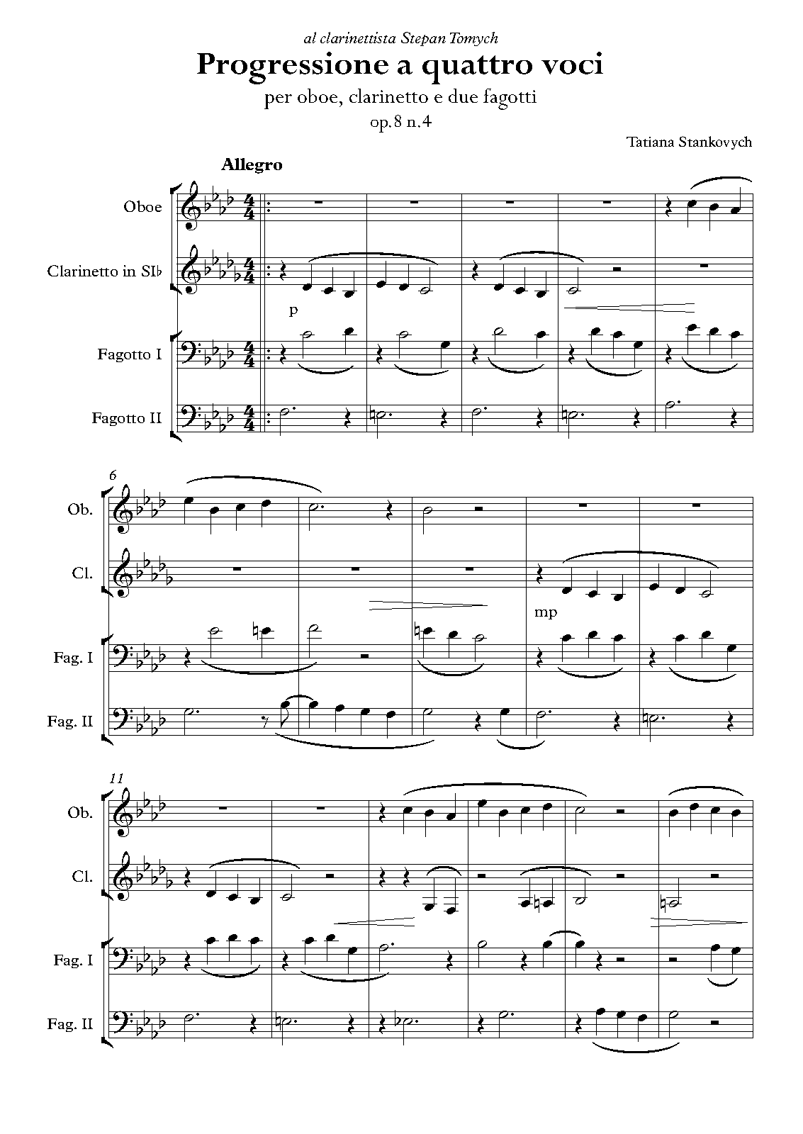 Progressione a quattro voci No.4, Op.8 No.4 (Stankovych, Tatiana) - IMSLP