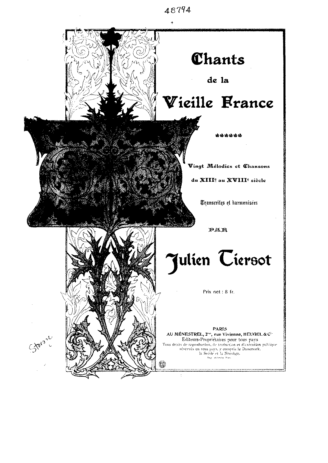 Chants de la Vieille France (Tiersot, Julien) - IMSLP