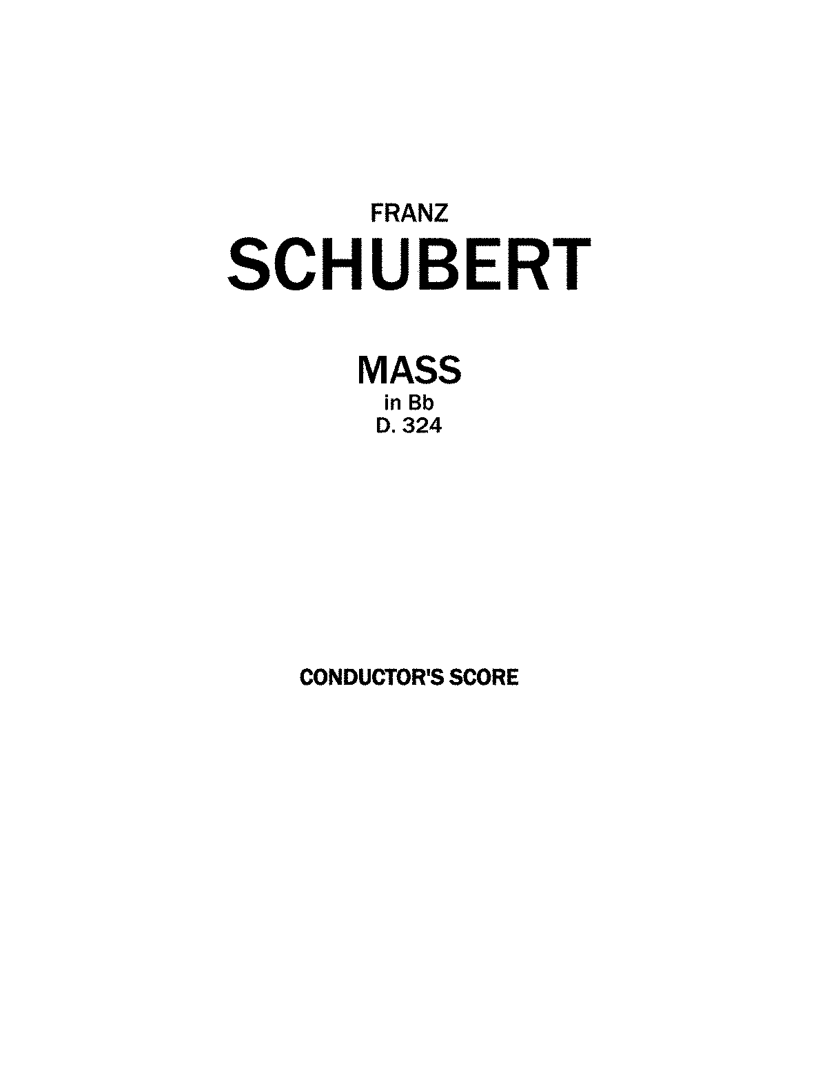 Mass In B-flat Major, D.324 (Schubert, Franz) - IMSLP