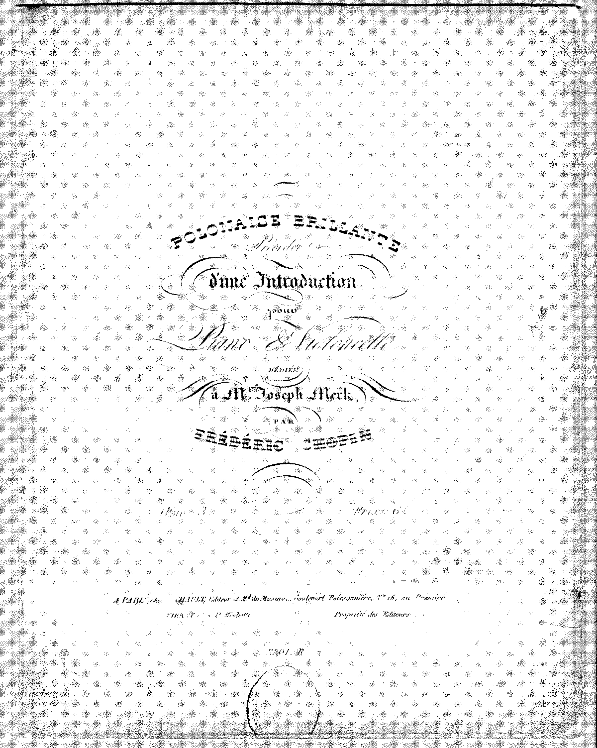 Introduction Et Polonaise Brillante, Op.3 (Chopin, Frédéric) - IMSLP ...