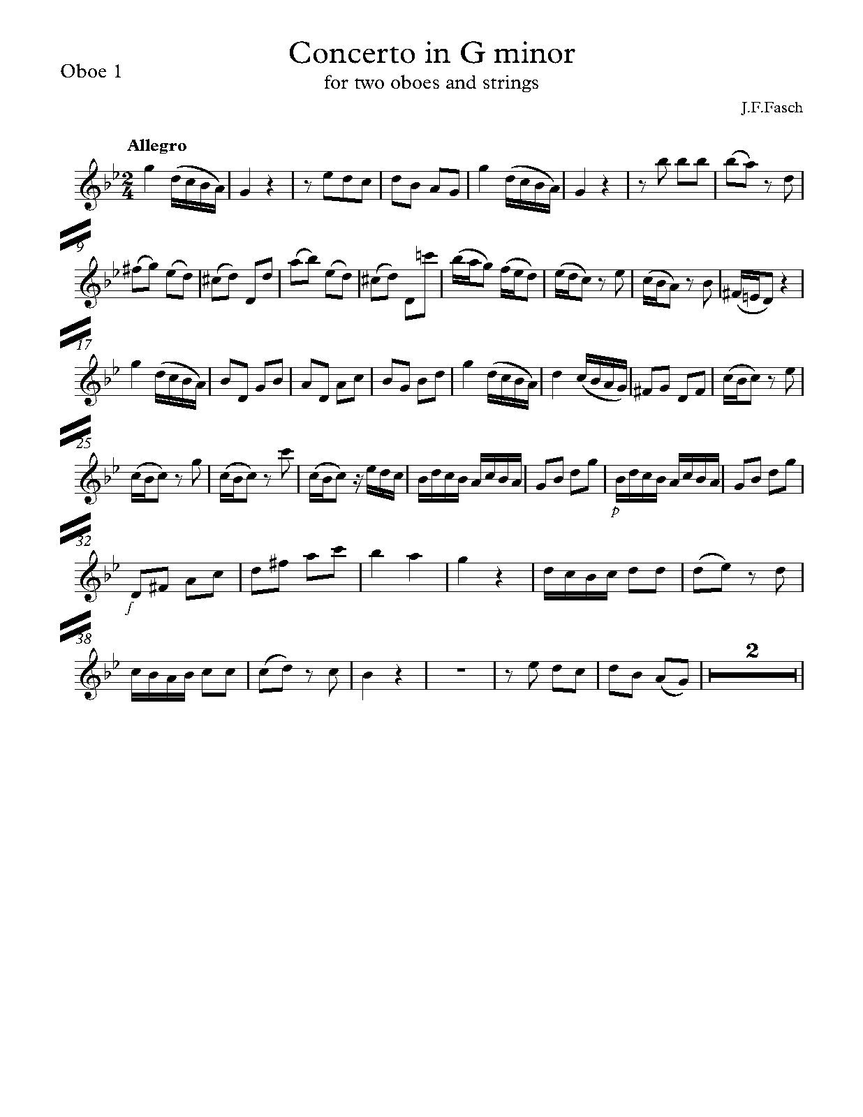 Concerto for 2 Oboes, FaWV Lg4 (Fasch, Johann Friedrich) IMSLP