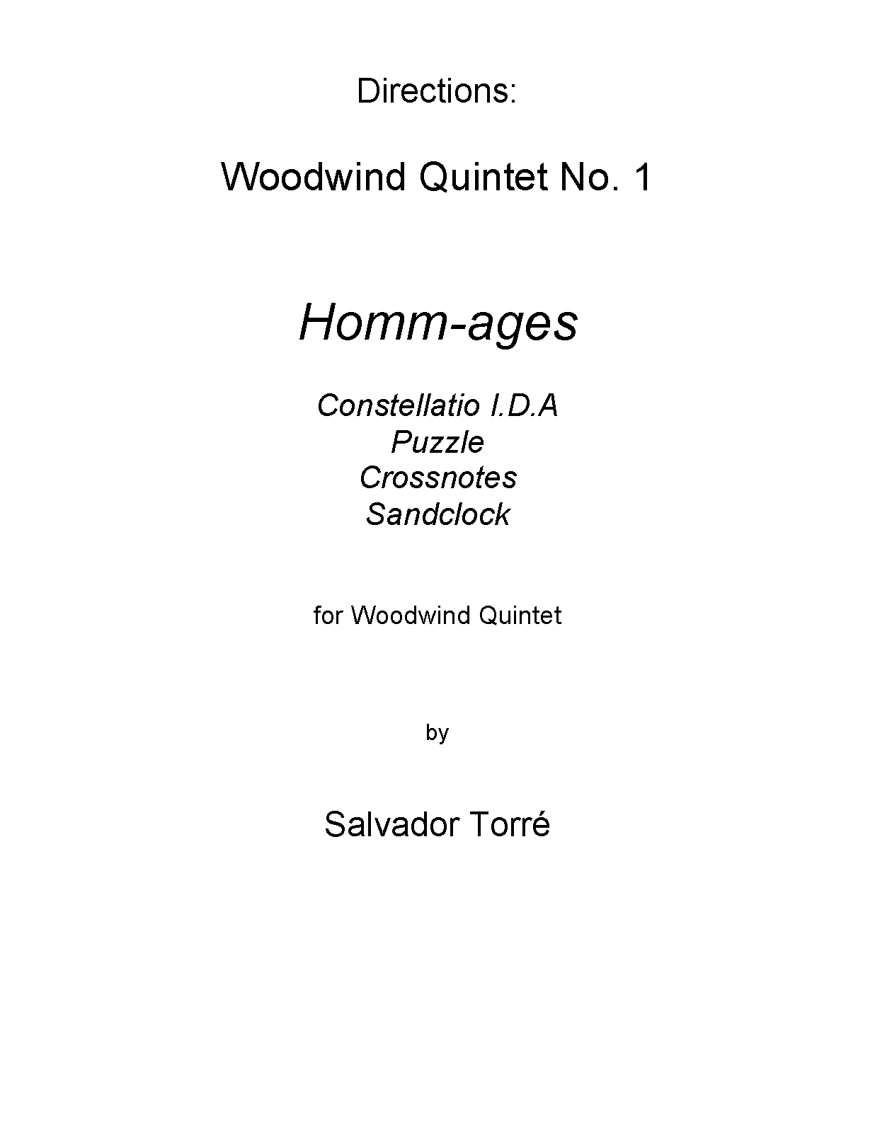 Woodwind Quintet No.1 (Torre, Salvador) IMSLP