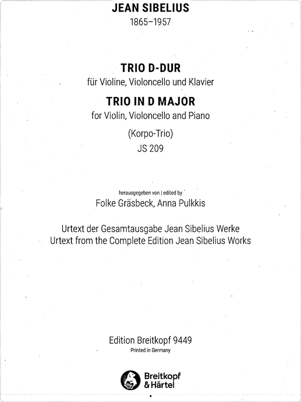 Piano Trio “Korpo” in D major