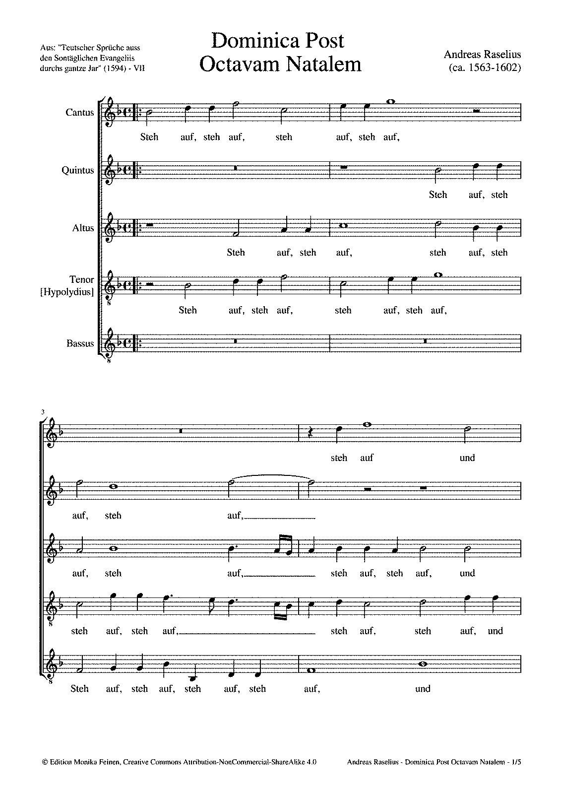 Dominica Post Octavam Natalem (Raselius, Andreas) - IMSLP