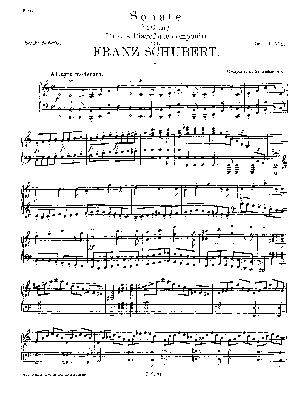 Piano Sonata in C major