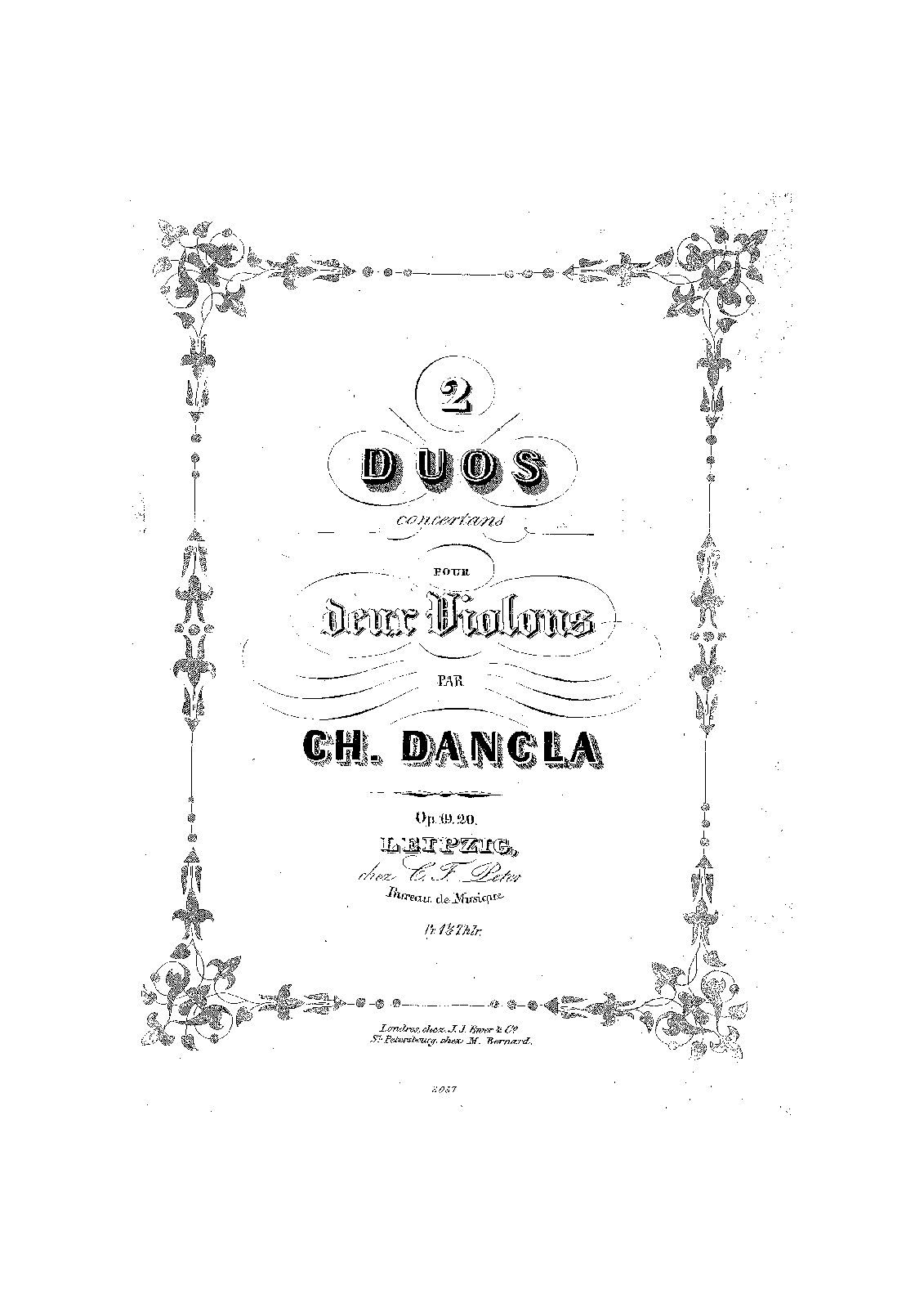 2 Violin Duos, Opp.19, 20