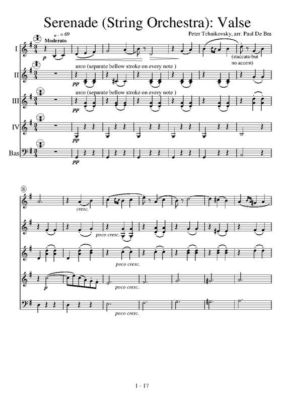 Serenade for String Orchestra, Op.48 (Tchaikovsky, Pyotr) IMSLP Free