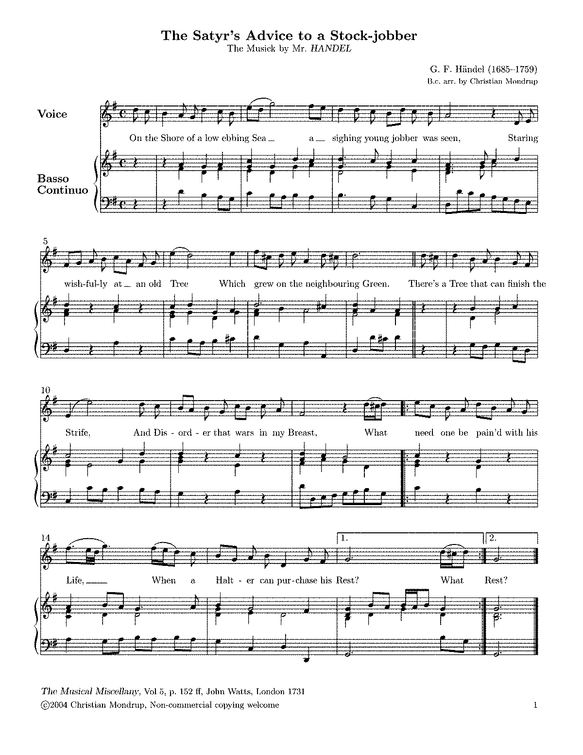 English Songs, HWV 228 (Handel, George Frideric) - IMSLP: Free Sheet ...